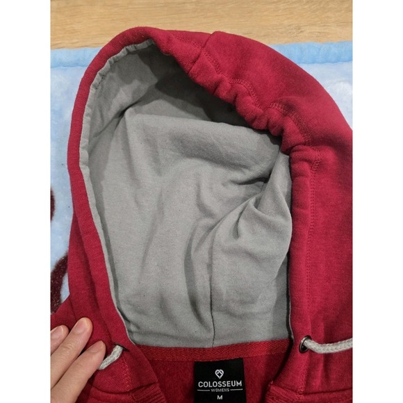 Women's Washington State WSU Cougars Colosseum Hoodie Sweatshirt Red Size M - Picture 9 of 13